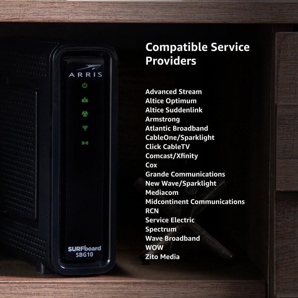 ARRIS SBG10 DOCSIS 3.0 Modem Router Combo – AC1600 WiFi, Xfinity/Cox, 400Mbps - Picture 13 of 13